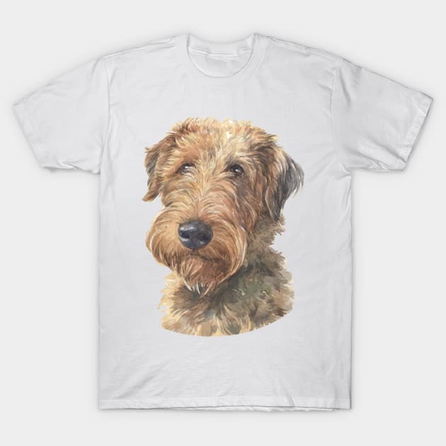 Welsh Terrier Watercolor Art T-Shirt by doglovershirts